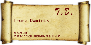Trenz Dominik névjegykártya